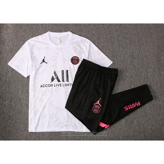 Chandal del Paris Saint-Germain Jordan Manga Corta 2021-2022 Blanco
